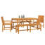 4 - Person Wood Patio Dining Set with Rectangular Table