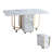 Folding Dining Table With Storage Rack And 2 Drawers