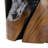 Atharv Brown Teak Wood Handmade Live Edge Stump Accent Table with Charred Detailing 14" x 14" x 18"