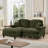 Chenille Loveseat with Flared Arms and ottoman-96757120