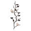 Floral Wall Mounted Candle Holder, 41 Inch Branches With Birds, 3 Plates