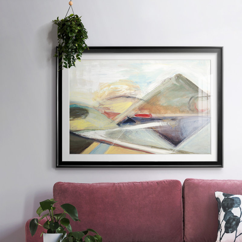 " Purple Reflection ", Black, 27" H x 39" W x 1.5" D