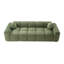 Canapé 98,4 po à 3 places en compression Corduroy, causeuse entièrement sous vide avec 2 coussins ronds, aucun assemblage requis, rebond rapide de 72 heures pour le salon et l’appartement-566747055-566747092