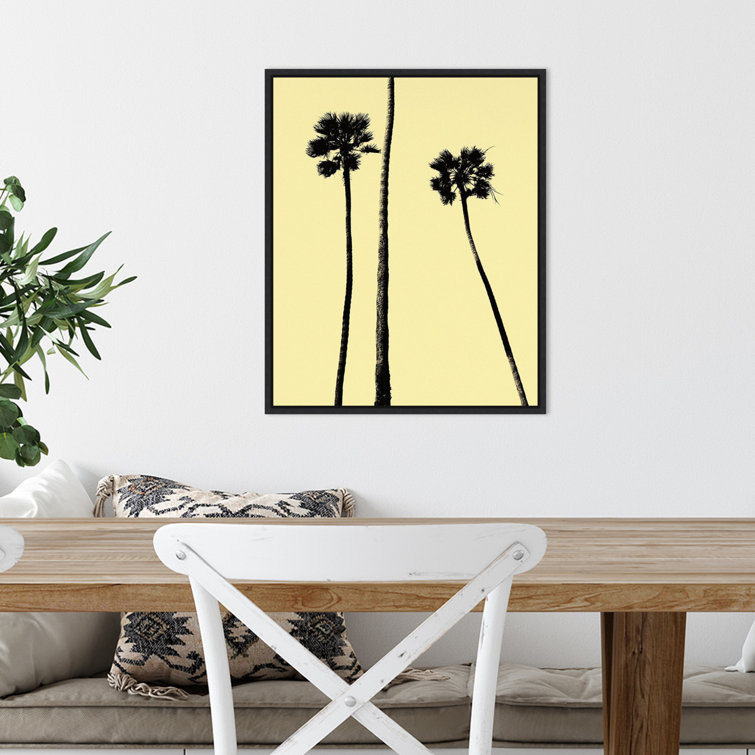 Erik+Asla+Palm+Trees+2000+%28Yellow%29+Framed+On+Canvas+by+Erik+Asla+Print