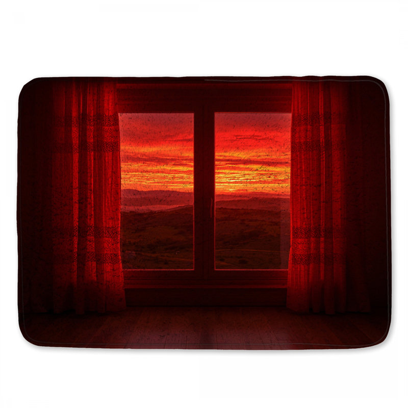 Tapis de bain Red Sunset, L 24 po x L 17 po