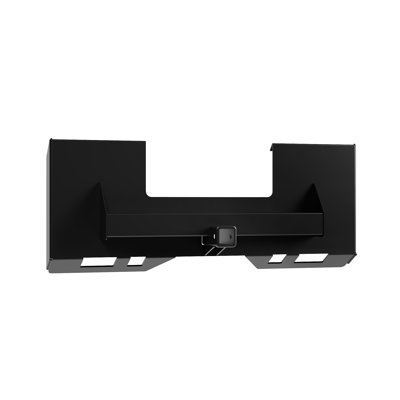 Plaque de fixation rapide 3000 lb avec récepteur de 2 po, support universel robuste en acier Q235B 1/4 po, adaptateur de tracteur résistant à la corrosion, noir