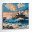 «Coastal Coastal Living Plus», art mural sur toile bleue