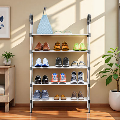 5-Tier Multifunctional Shoe Rack, Easy-to-Assemble Multi-Layer Shoe Storage Shelf for Hallways, Bedrooms, Bathrooms, Offices, and Living Rooms