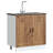 vidaXL Sink Base Cabinet Engineered wood Medium Adjustable Feet-201335651-201335663