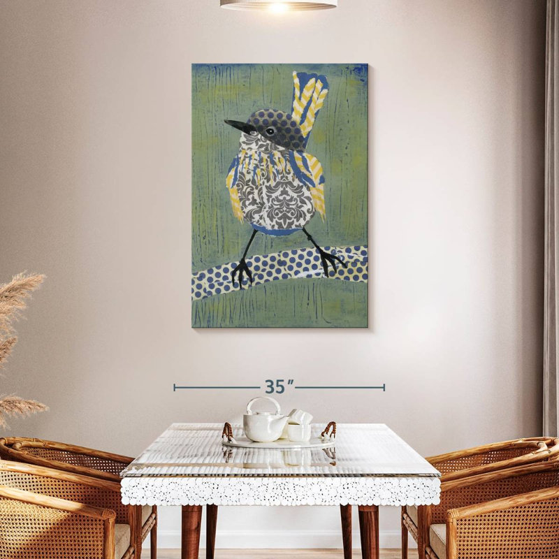 Patchwork Wren I, 45" H x 30" W