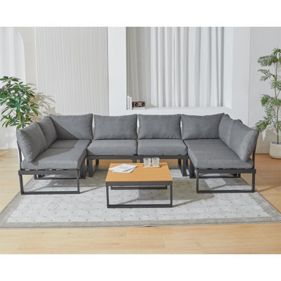 Iresha 6 - Person Modular Patio Conversation Set with Cushions