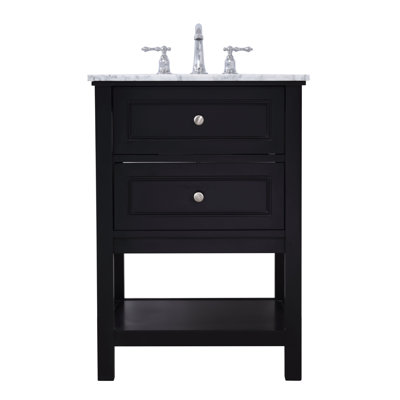 Bonsai 24'' Single Bathroom Vanity with Marble Top