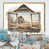 Toile avec cadre flottant or