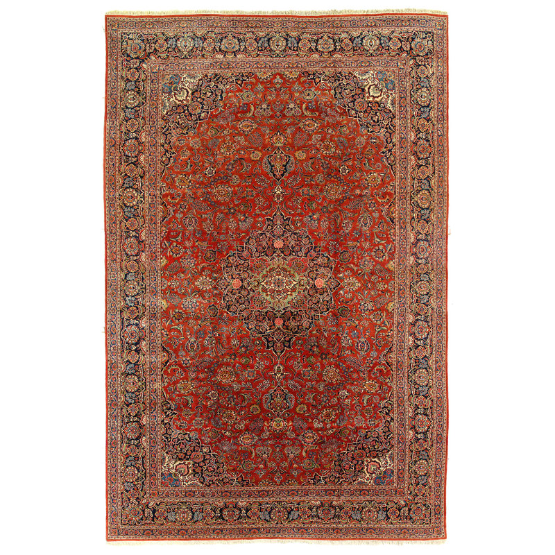 Persian Hand knotted Vintage Kashan 10'5'' X 16'