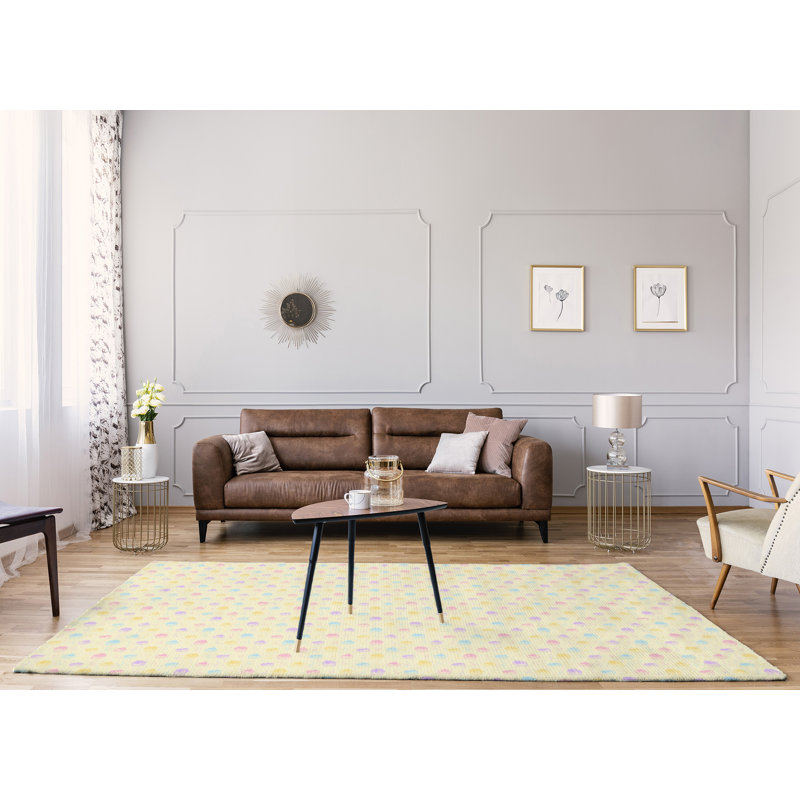 Tapis de zone jaune petits gâteaux classic, Rectangle 9 pi x 12 pi