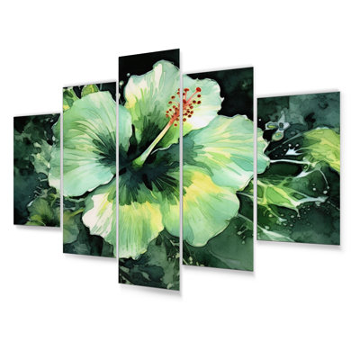 Ensemble de salon Hibiscus Harmony II rose et vert floral