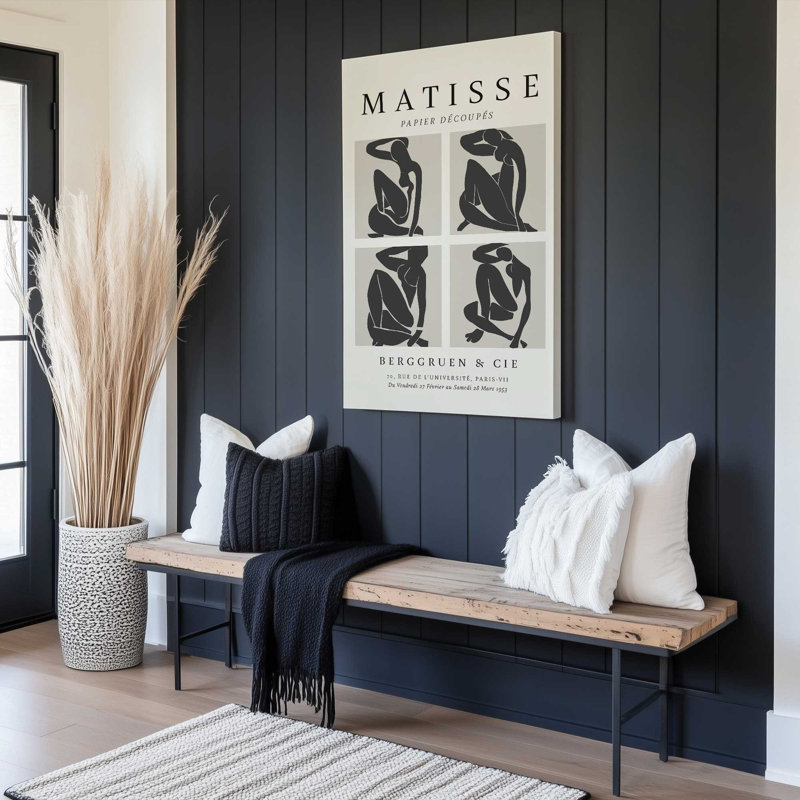 Nus Noir Matisse, affiche d'art, H 36 po x l 24 po x P 1,25 po, Toile tendue