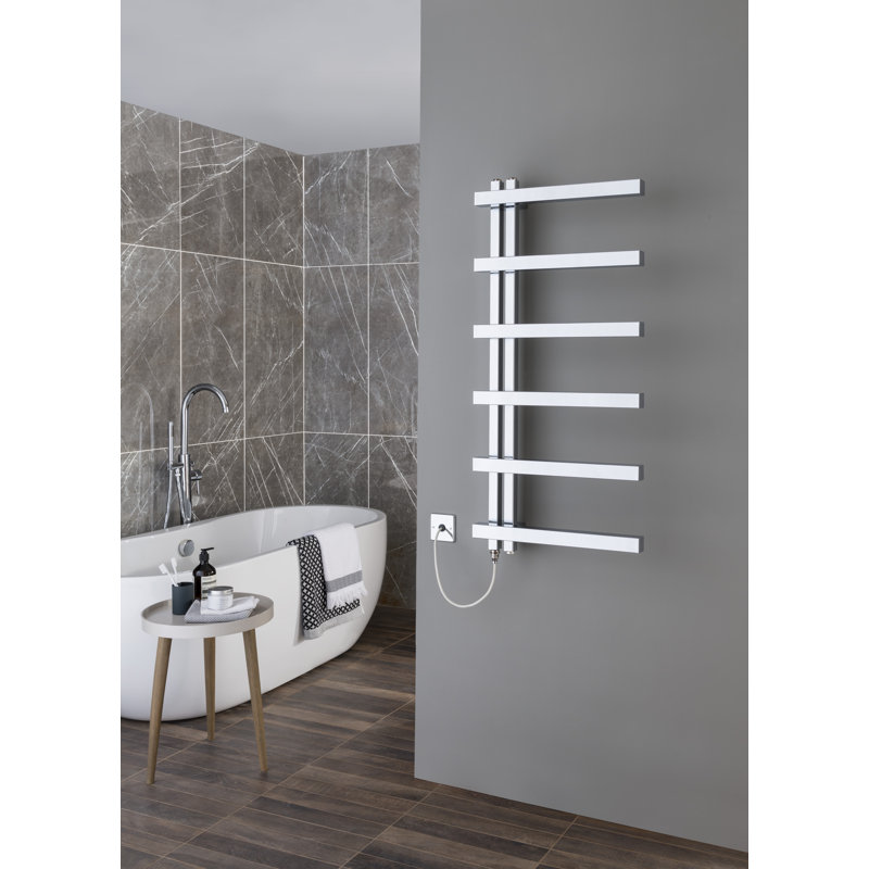 Amiya Contemporary Rail Heated Towel Rails, 108cm H x 50cm W x 14.1cm D