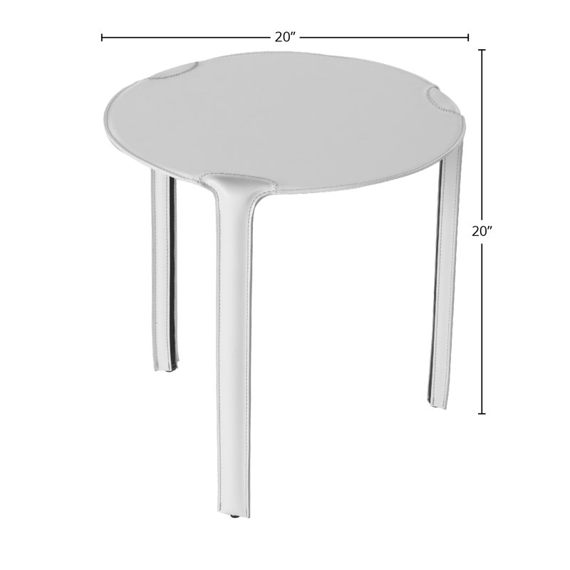 Libro End Table, 20" H x 20" W x 20" D, White