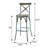 Bar Stool With Cross Back