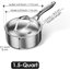 Ensemble de batterie de cuisine standard en acier inoxydable à plusieurs couches Cooks, casseroles et poêles, poignées Cool Grip, compatible avec l'induction, 10 pièces