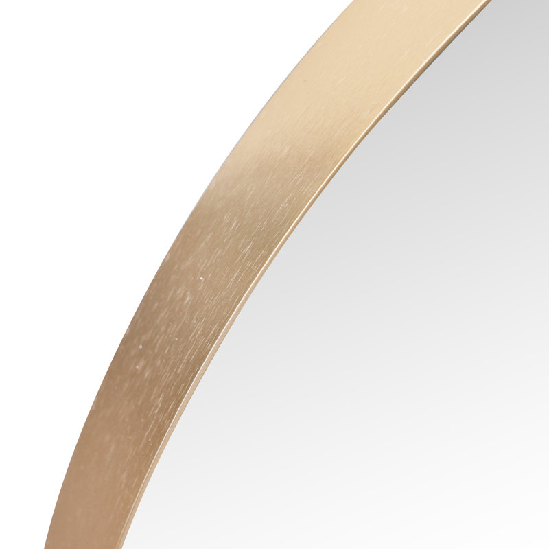 Elodie 24 in. W x 36 in. H Medium Arched Metal Framed Wall Mounted Bathroom Vanity Accent Mirror, Gold, 36" x 24", Gold