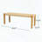 Backless Acacia Wood Bench with Faux Rattan Seat