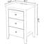Table de chevet avec station de charge, table de chevet à 3 tiroirs avec ports et prises USB, table d'appoint en bois blanc avec rangement pour la chambre à coucher