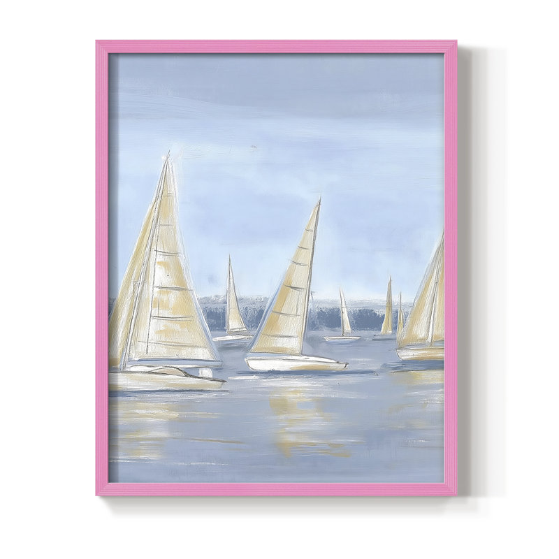 NAUTICAL Series IV, reproduction encadrée - bois massif, H 21 po x l 17 po, Rose