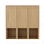 36-Inch Wall-Mounted Side Cabinet With 3 Soft Closing Door & Open Storage For Small Bathroom, Study, Storage Room