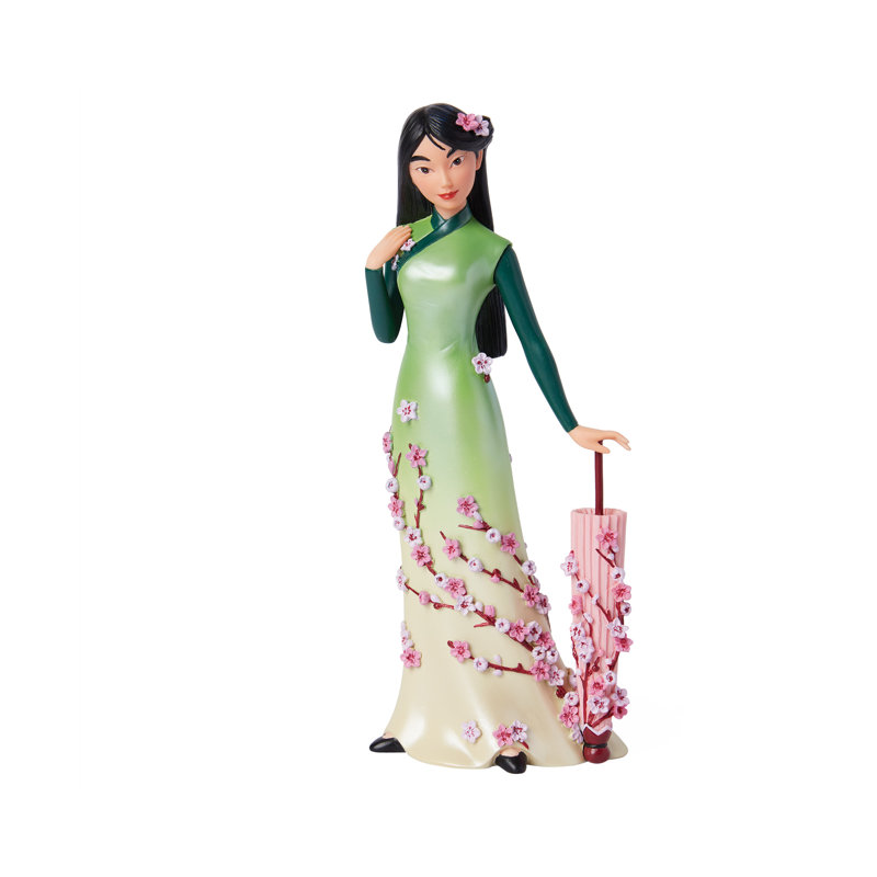 Disney Showcase Mulan Leaning on an Umbrella Botanical Figurine 8.03 Inch