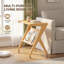 Table d'appoint en bois massif, petite table à deux niveaux, table d'appoint jaune avec rangement ouvert, idéale pour le salon, le canapé ou la chambre, étroite-533019129-533019111