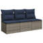 55cm Wide Patio Sofa with Cushions