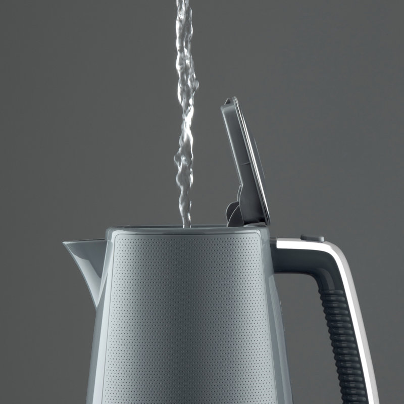 Daewoo Stirling 1.7L Plastic Electric Tea Kettle, Grey