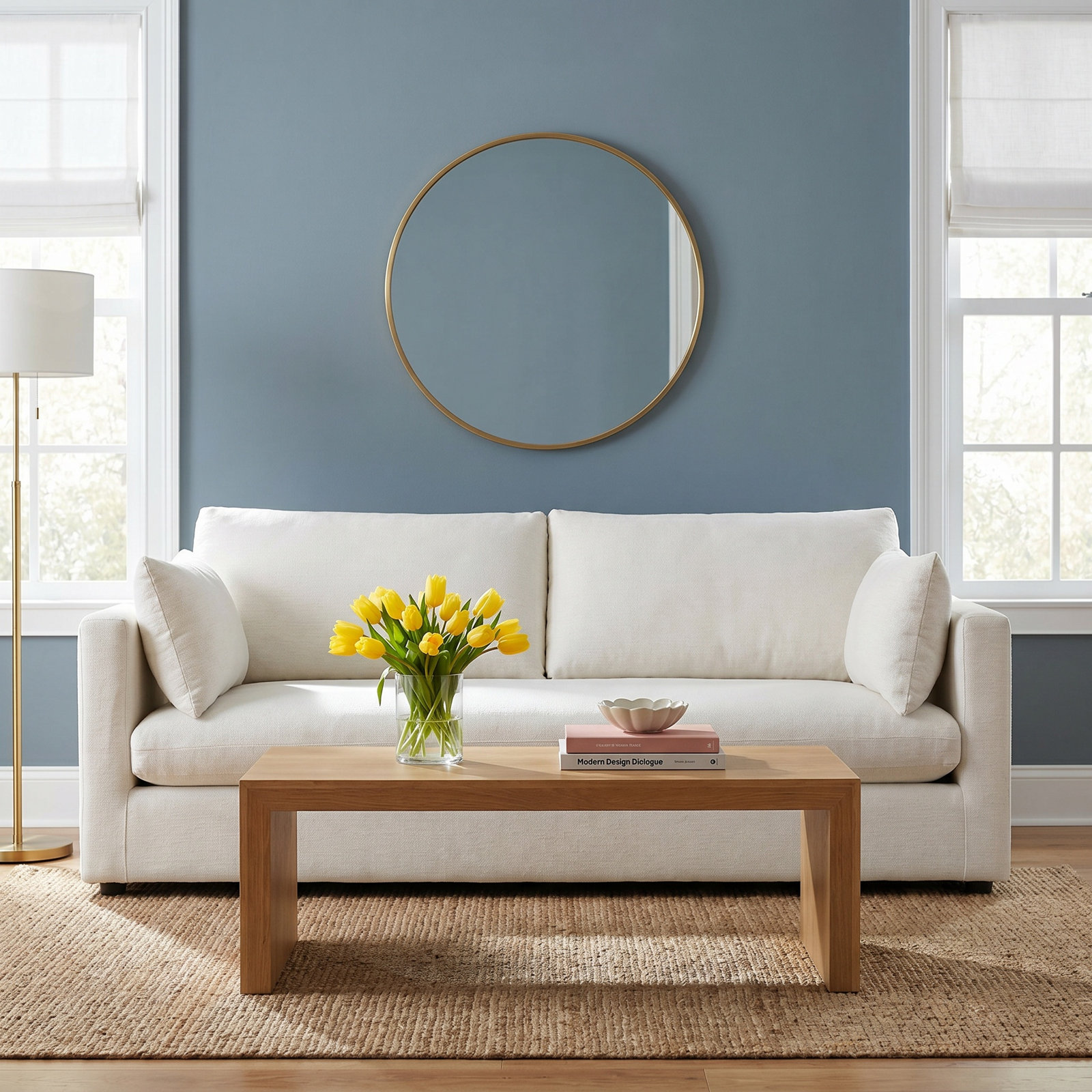 Haven 88" Linen Sofa, White, Non-Removable Cover
