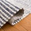 Tapis ivoire / bleu marine en laine tissé à la main Marbella-78161260