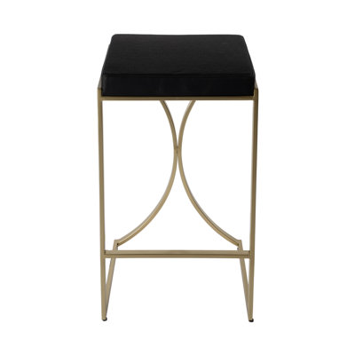Peniste Faux Leather and Iron Backless Counter Height Bar Chair With Footrest