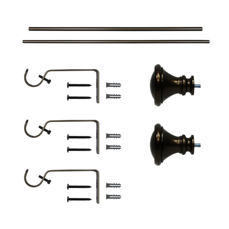 Fer réglable Taouk 0,75 po, H 2,72 po x l 89,72 po x P 2,72 po, Bronze