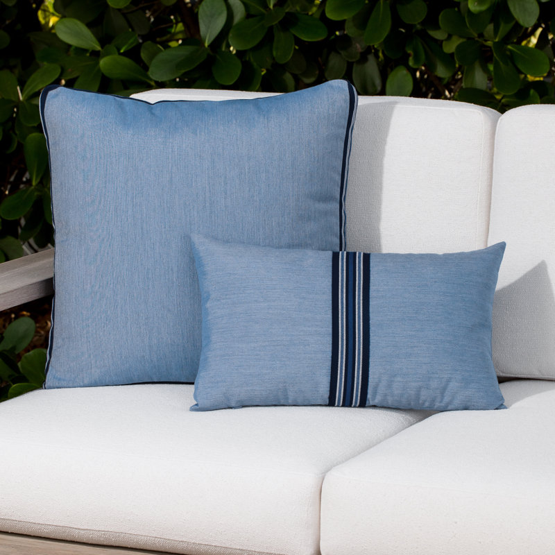 Ocean Banded Rectangular Performance Pillow Cover & Insert