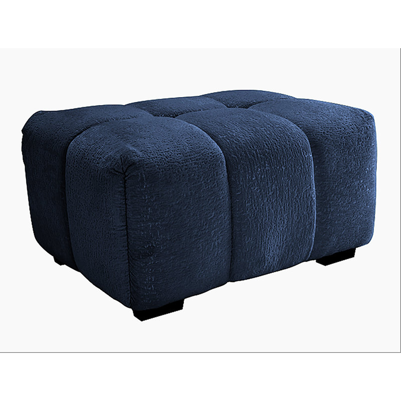 33 Sofas Blue Chenille - Ottoman, Blue