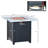Abrie Round Steel Propane Smokeless Fire Pit Table with Lid