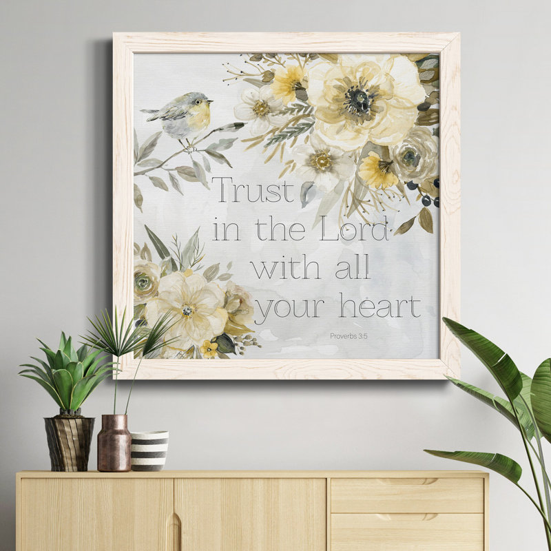 «May Flowers I», peinture sur toile encadrée, H 17 po x l 17 po x P 1,5 po, Cadre blanc