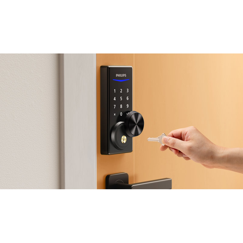 Philips Wi-Fi Smart Deadbolt Door Lock With Multiple Access Methods, Matte Black