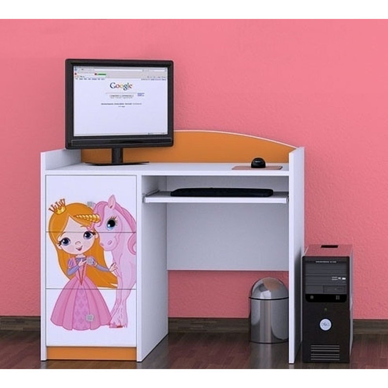 Drumourne 100cm Computer Desk, Orange
