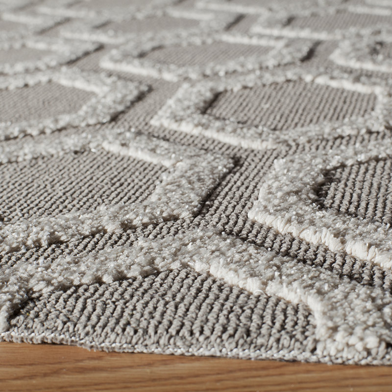 Tapis taupe touffeté à la main Mikesell, Rectangle 7 pi 6 po x 9 pi 6 po