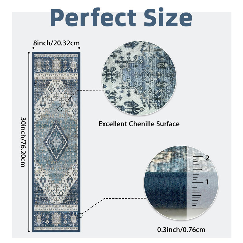 Tapis antidérapant antidérapant, Bleu, 15 pièces incluses