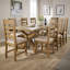 Ciro 1.8m-2.3m Extending Dining Table & Oak Set 6 Slatted Back Chairs-1085764046