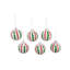 3.15'' Striped Glass Christmas Ball Ornament