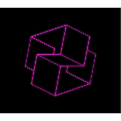 Box Geometric Purple - Black;Box Geometric Purple - Black Print
