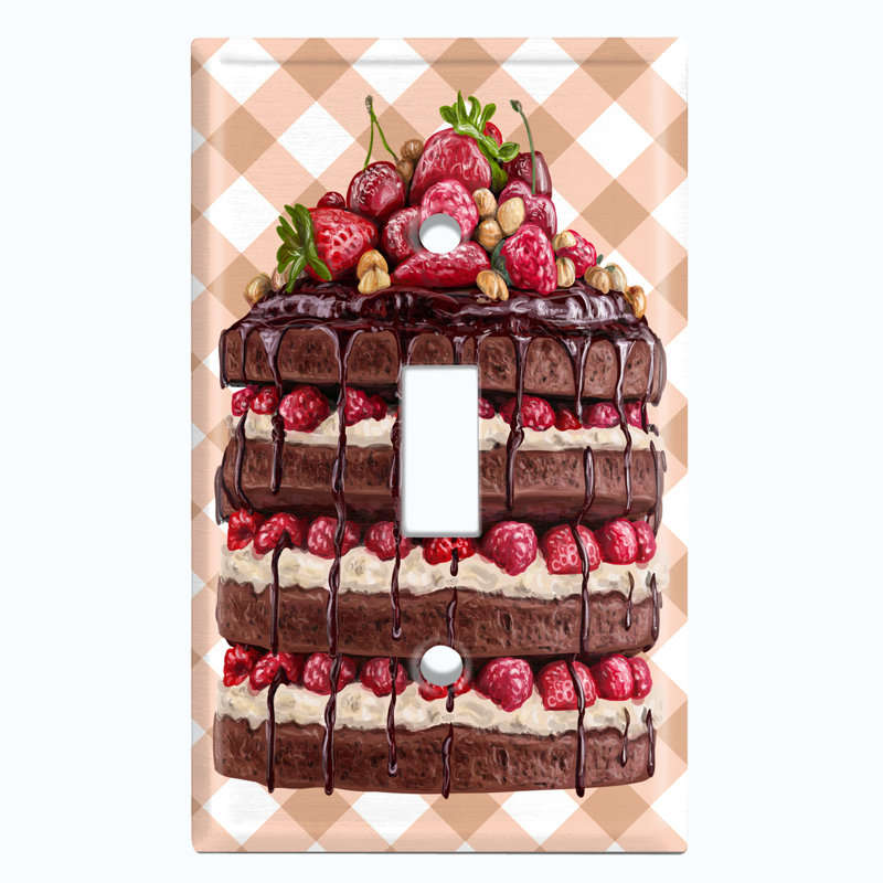 Patterned 1 - Gang Toggle Light Switch Standard Wall Plate
